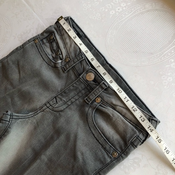 True Religion Ricky Relaxed-Fit Straight Gray Jeans Denim Pants Girls Size 12 - Picture 8 of 16